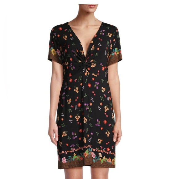 NWT Johnny Was Nani Twist Floral Front Swing Midi Dress Size X Large - Picture 6 of 11